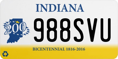 IN license plate 988SVU