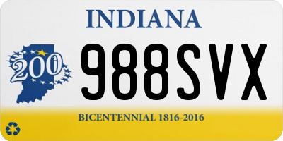 IN license plate 988SVX