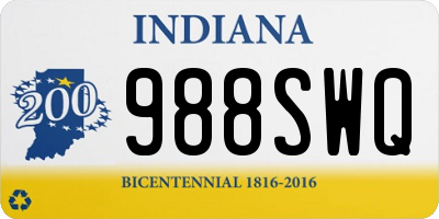 IN license plate 988SWQ