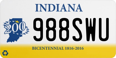 IN license plate 988SWU