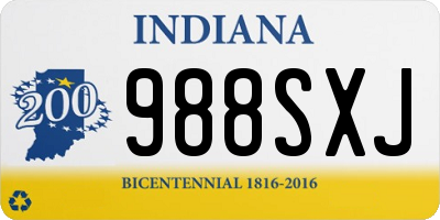 IN license plate 988SXJ