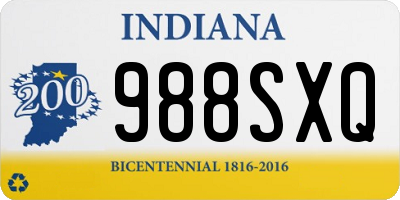 IN license plate 988SXQ