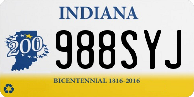 IN license plate 988SYJ