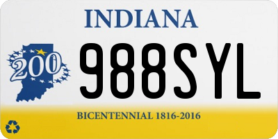 IN license plate 988SYL