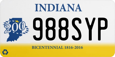 IN license plate 988SYP