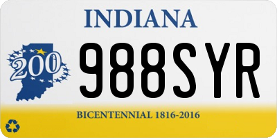IN license plate 988SYR