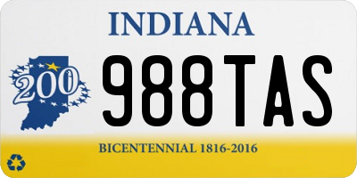 IN license plate 988TAS