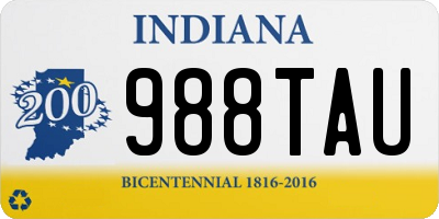 IN license plate 988TAU