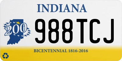 IN license plate 988TCJ