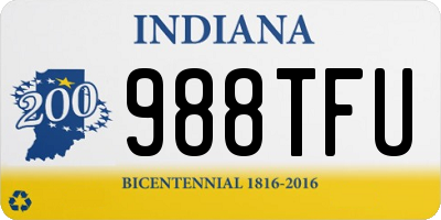 IN license plate 988TFU