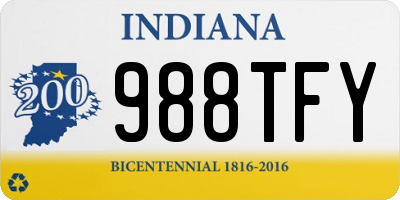 IN license plate 988TFY