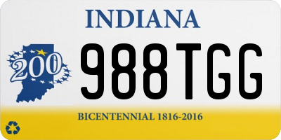 IN license plate 988TGG