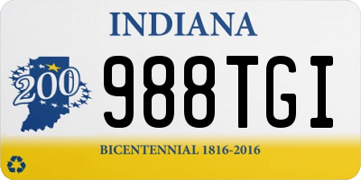 IN license plate 988TGI