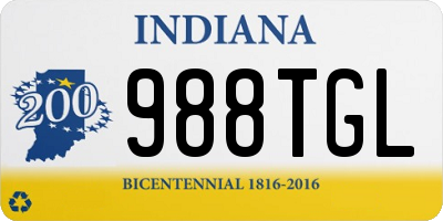 IN license plate 988TGL