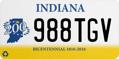 IN license plate 988TGV