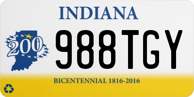 IN license plate 988TGY