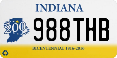 IN license plate 988THB