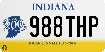 IN license plate 988THP