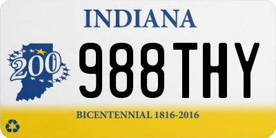 IN license plate 988THY