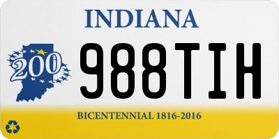 IN license plate 988TIH