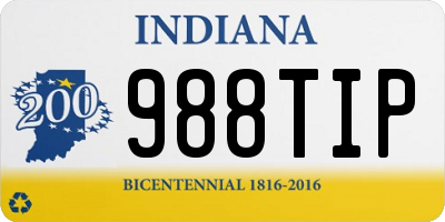 IN license plate 988TIP
