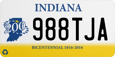 IN license plate 988TJA