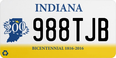 IN license plate 988TJB