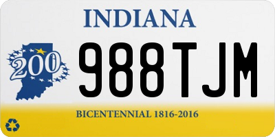 IN license plate 988TJM