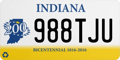 IN license plate 988TJU