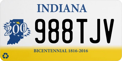 IN license plate 988TJV