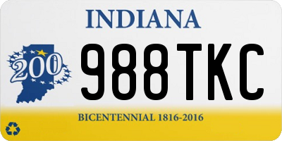 IN license plate 988TKC