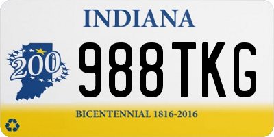 IN license plate 988TKG