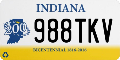 IN license plate 988TKV