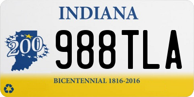 IN license plate 988TLA