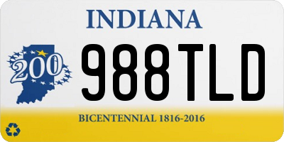 IN license plate 988TLD