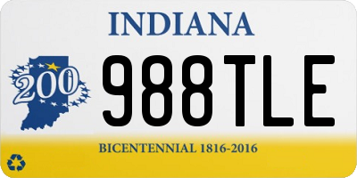 IN license plate 988TLE