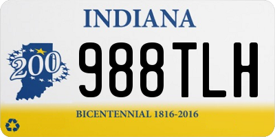 IN license plate 988TLH