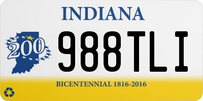 IN license plate 988TLI