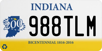 IN license plate 988TLM