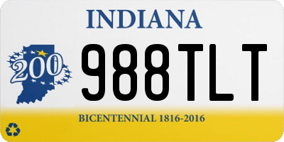 IN license plate 988TLT