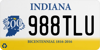 IN license plate 988TLU