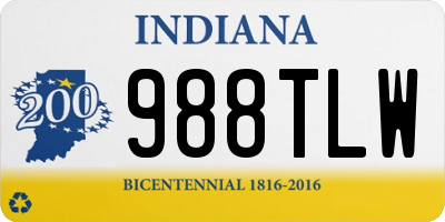 IN license plate 988TLW