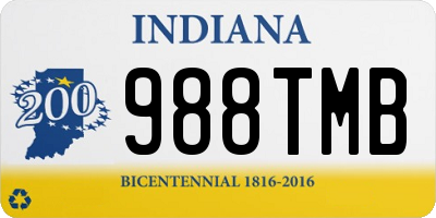 IN license plate 988TMB