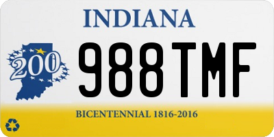 IN license plate 988TMF