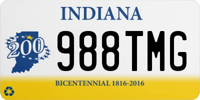 IN license plate 988TMG