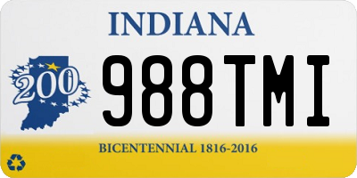IN license plate 988TMI