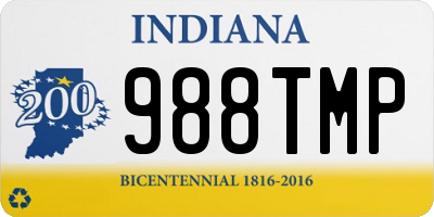 IN license plate 988TMP