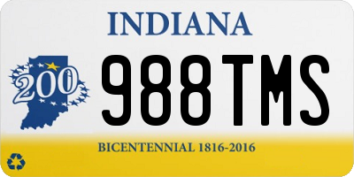 IN license plate 988TMS