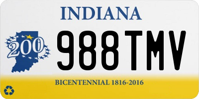 IN license plate 988TMV