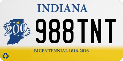 IN license plate 988TNT